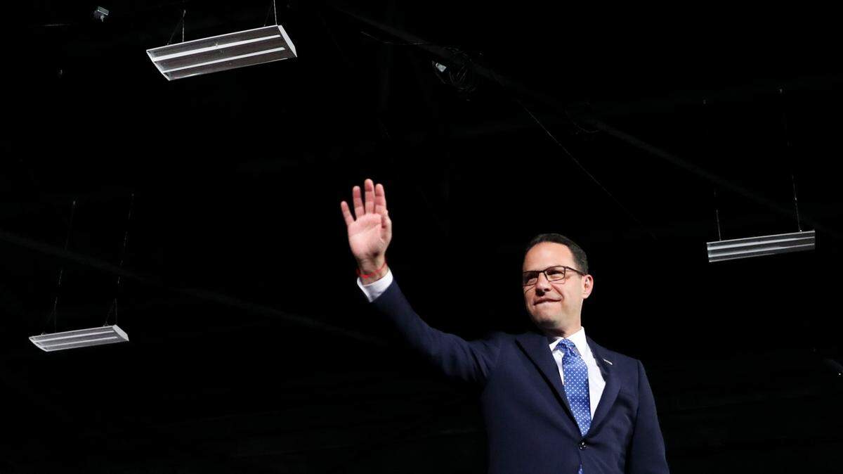 Josh Shapiro, the winner of Pennsylvania’s 2022 midterm election for governor, at his election night party on Nov. 8.