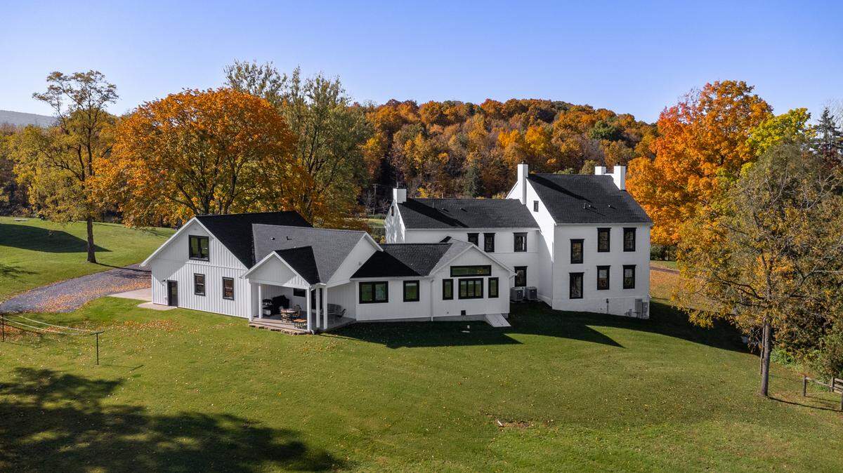 This home, on the market for $3.25M, is located in Centre Hall on more than 100 acres. Photo courtesy of Kissinger, Bigatel & Brower Realtors.