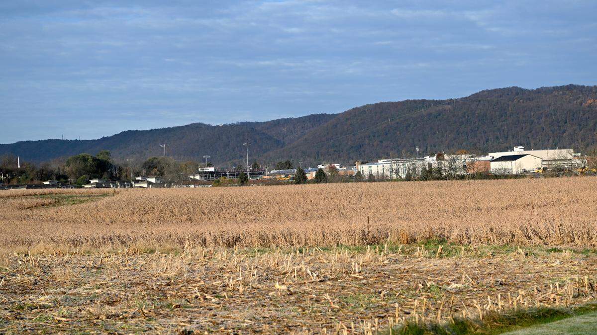Land along Airport Road in Bellefonte, where a new elementary school will be built. is pictured earlier this month. 