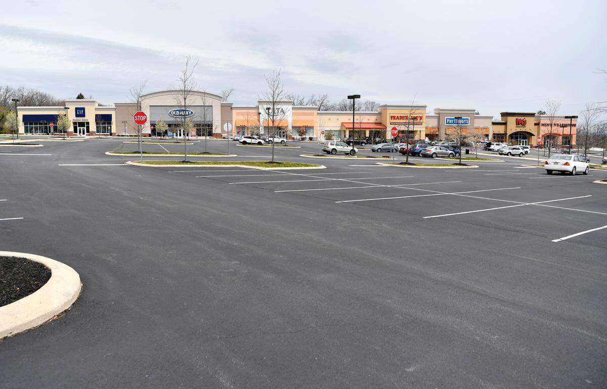 The Trader Joe’s Plaza on North Atherton Street on April 23, 2020.