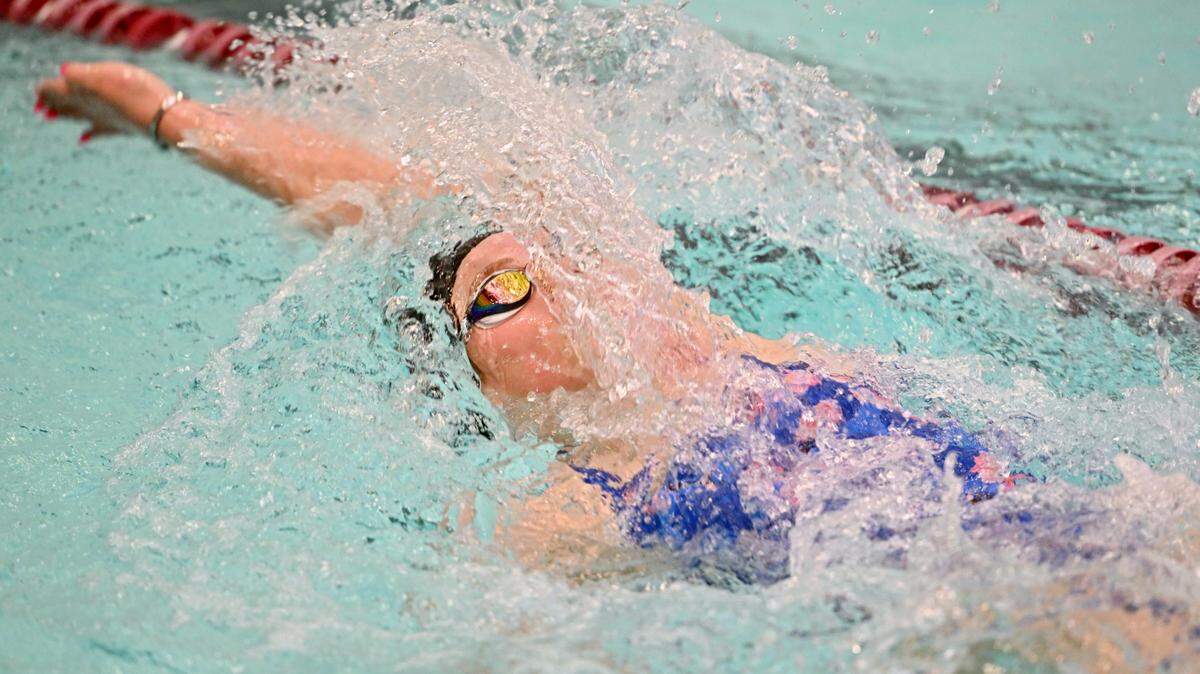 Jade Castro during State College swim team practice on Tuesday, Feb. 28, 2023.