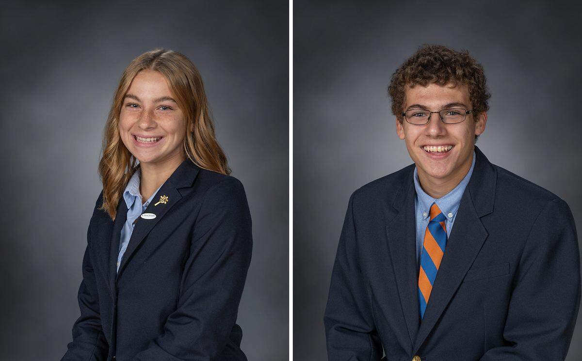 Saint Joseph Catholic Academy’s Natalie Page and Sam Yangula are Snyder Award winners.