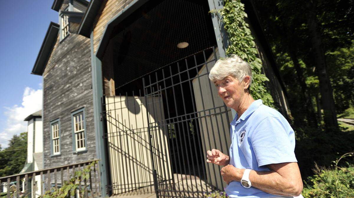 Sue Smith gives a tour of the Thompson Granary, in Lemont in 2014, and talks about the annual Gourmet Granary Candlelight Dinner. The theme of this year’s dinner, which raises money for the Lemont Village Association, is “Cuisine from the Interior of Mexico.”