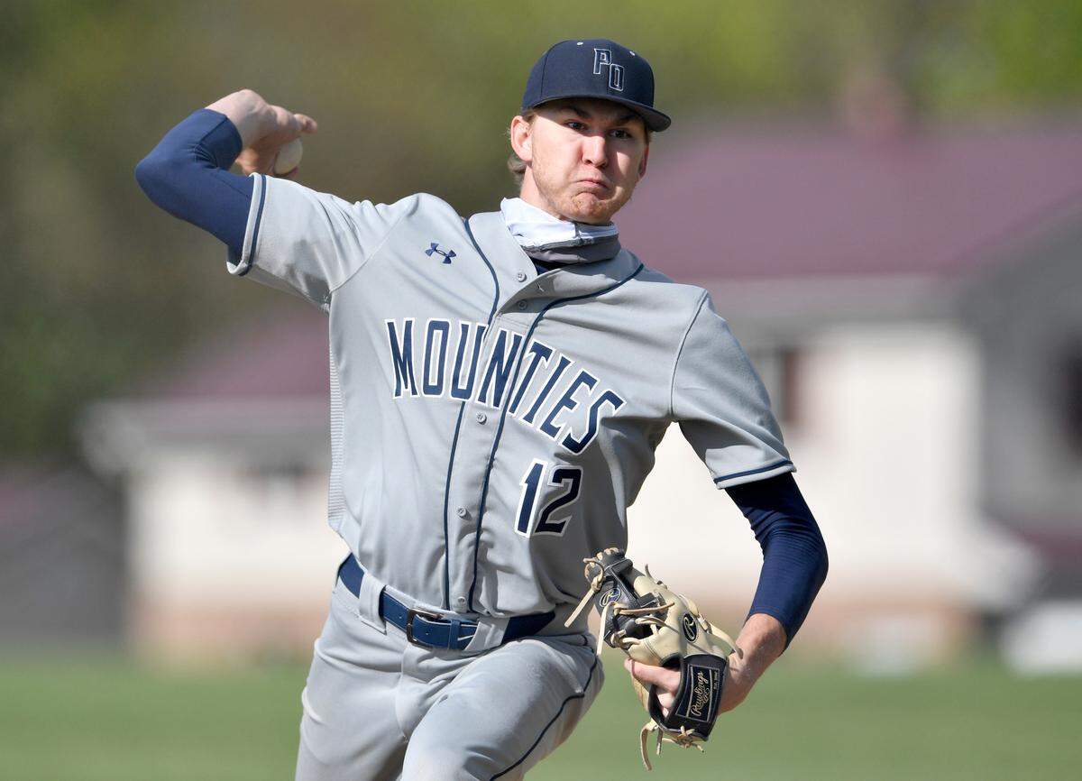Philipsburg-Osceola’s Ryan Whitehead pitches during the game against Bellefonte on Monday, May 10, 2021.