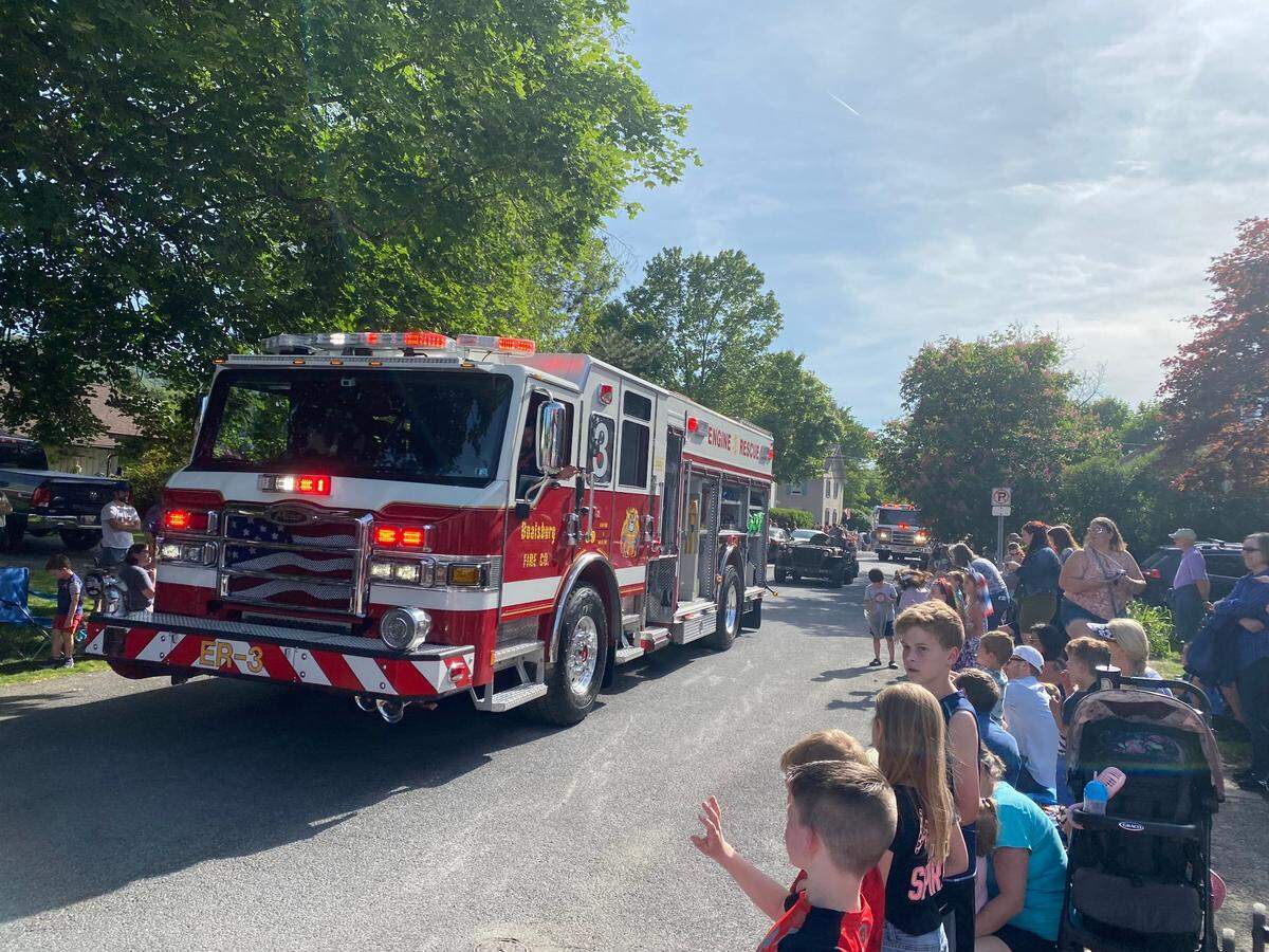 Crowds gather in Boalsburg on Saturday, May 27, 2023, for the fire company’s parade.