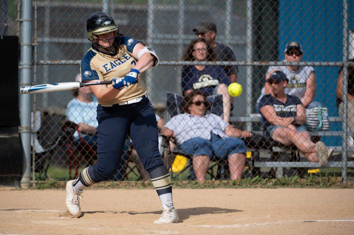 Bald Eagle’s Marina Shawley bats during the PIAA Class 3A Softball Championships between Bald Eagle Area High School and Southmoreland High School at Milesburg Youth Baseball Complex on June 6, 2022 in Milesburg.