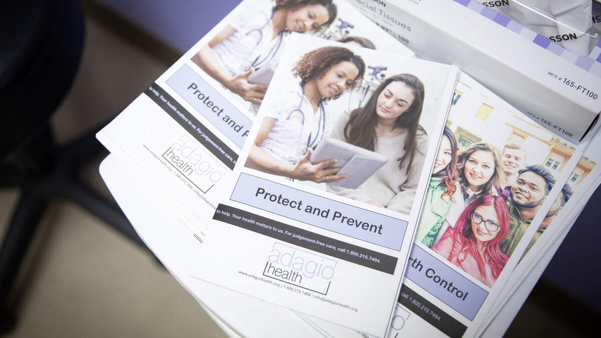 Informational pamphlets at Adagio Health in Greensburg