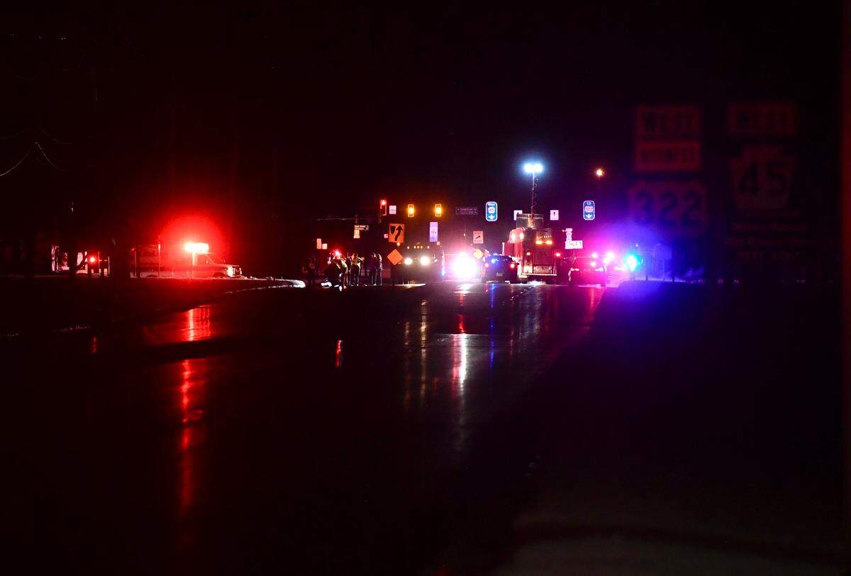 Part of Boal Avenue in Boalsburg was closed Wednesday night after a crash.