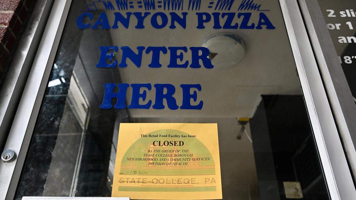 Canyon Pizza in downtown State College was closed Tuesday — at least temporarily — after committing more than a dozen health code violations. A sign remained on its door Wednesday morning to indicate it remains closed, and it’s not yet known when it might reopen.