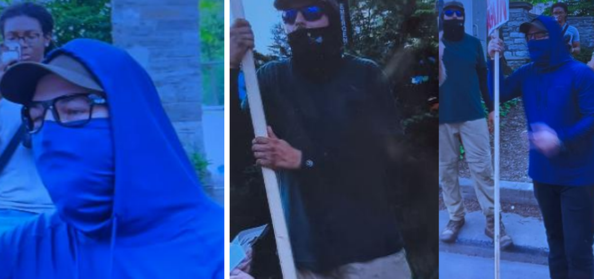 The State College Police Department asked for the public’s help in identifying two of the people involved in what it described as disorderly conduct during a protest last week.