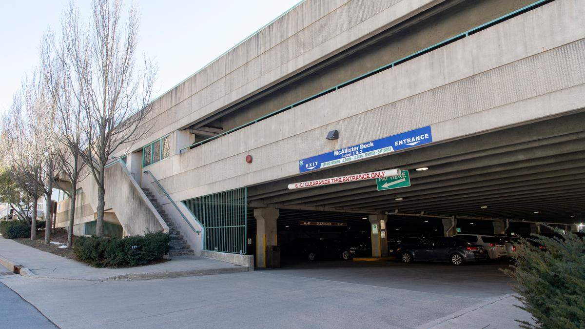 The McAllister Deck, pictured in March 2021, will undergo repairs after some cracking on a structural beam was found Tuesday.