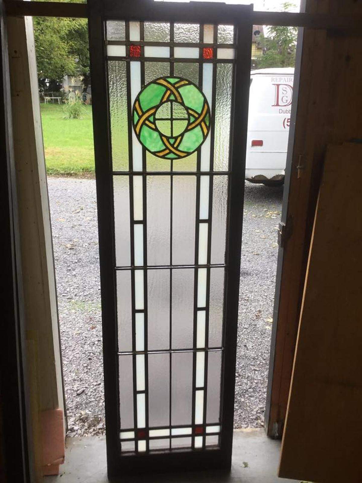 A refurbished stained-glass window pane can be found in the entrance of the Rowland Theatre in Philipsburg. After receiving a grant, the theater board used the funds for Dubby’s Stained Glass to restore the 102-year-old windows.