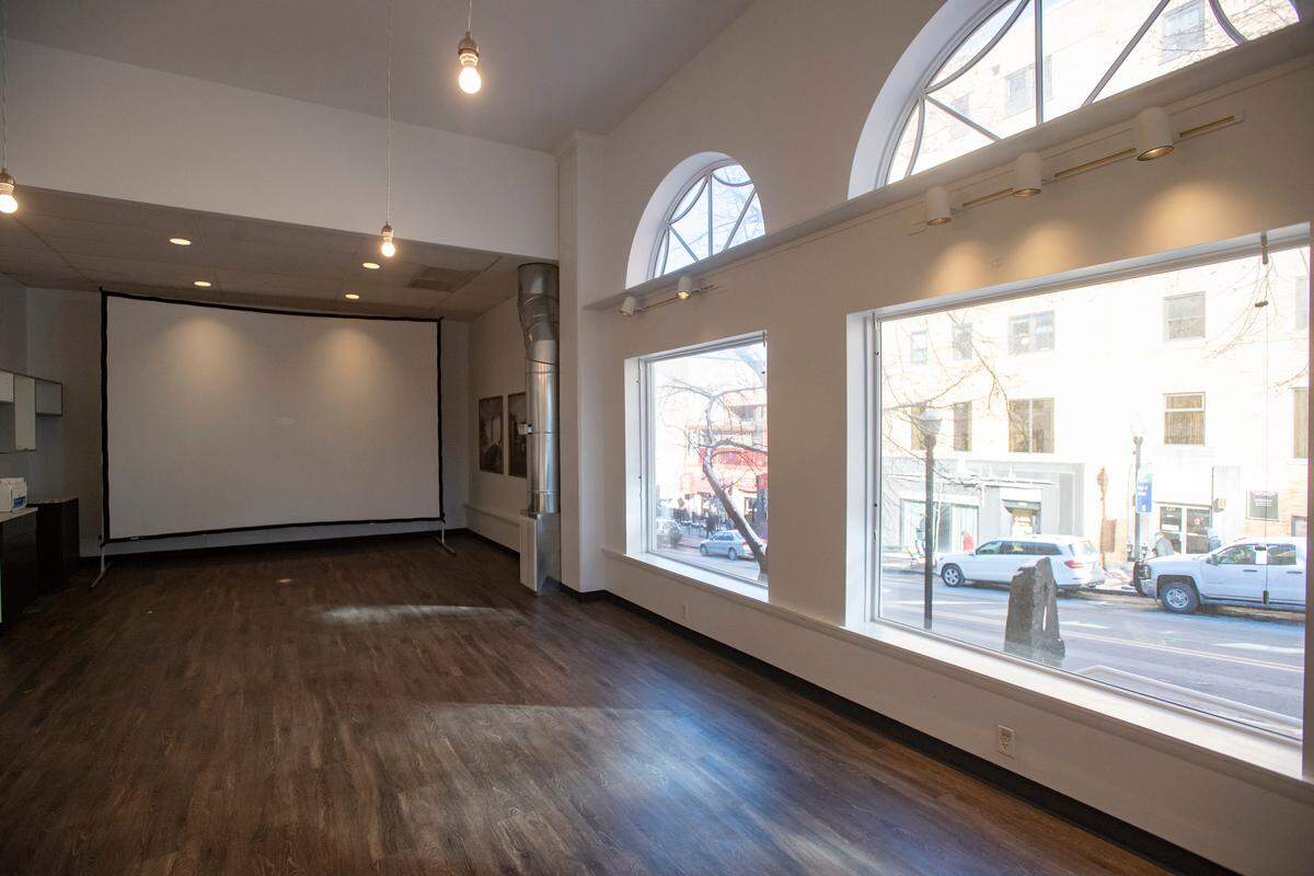 An area of the space at 137 East Beaver Avenue that hopes to have a stage as it is transformed into an arts and innovation center.