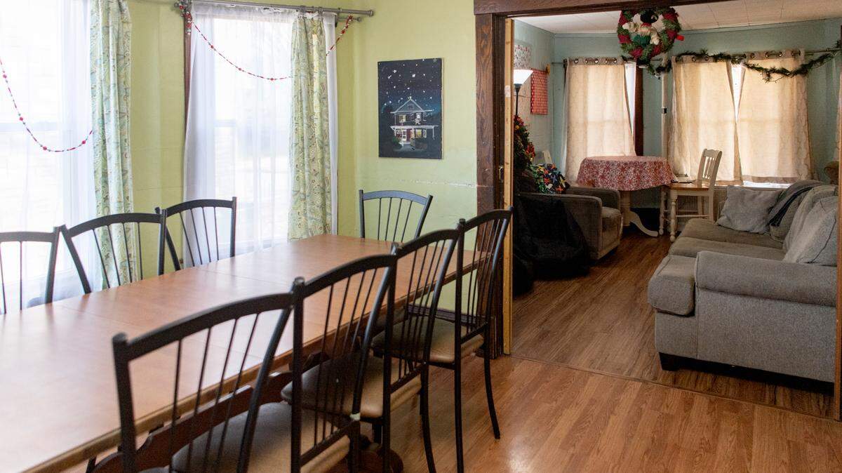 The dining room and living room at the Centre County Youth Service Bureau’s Stormbreak house. The girls group home is one of Comcast’s “Lift Zone” sites and recently received a grant from Comcast to make improvements at the home.