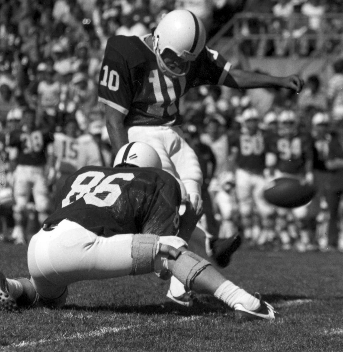 Penn State kicker Massimo Manca.