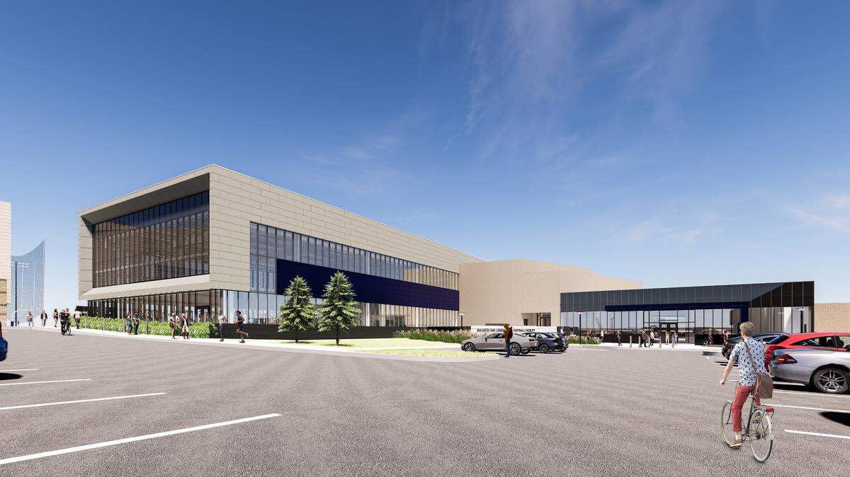 A rendering of the potential changes to the Lasch Football Building, which could soon undergo renovations totaling $48.3 million, pending a formal vote Friday by the board of trustees.