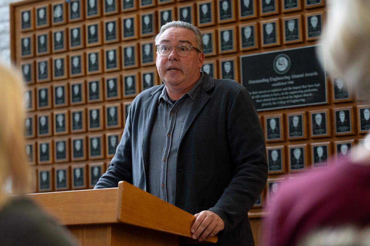 Pennsylvania Secretary of State Al Schmidt speaks at a press conference at the College Avenue Satellite Elections Office on Monday.