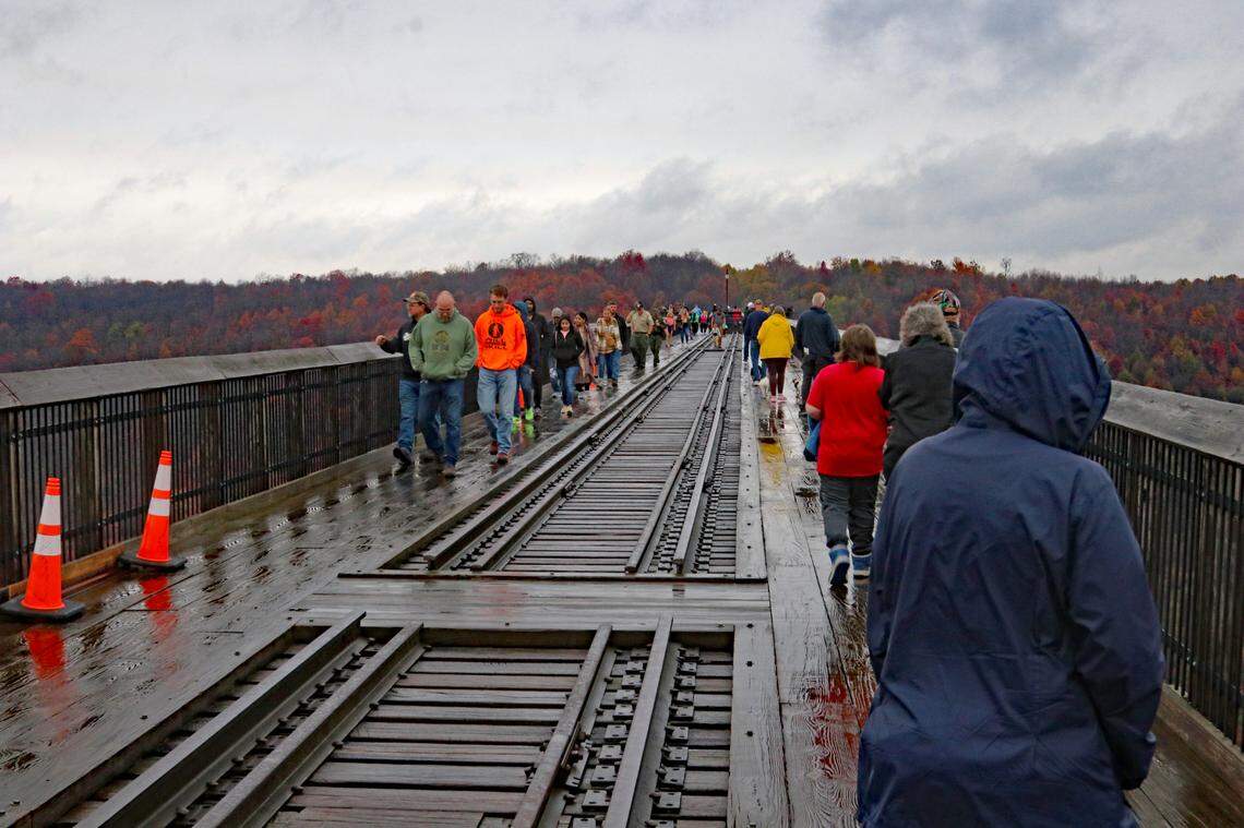The bridge was reimagined as the Kinzua Skywalk – built on the six restored towers that were spared by the tornado.