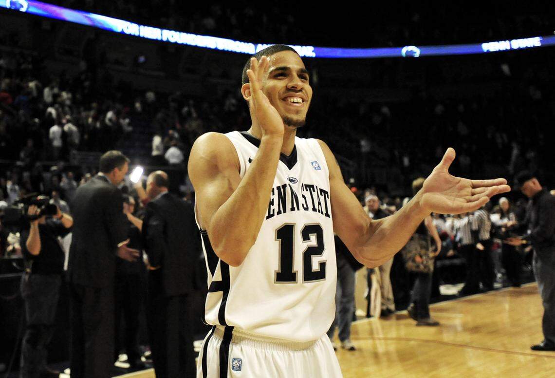 Penn State’s Talor Battle celebrates after the Nittany Lions defeated Wisconsin on Saturday, Jan. 29, 2011. According a source, Battle is set to join the Nittany Lions’ coaching staff.