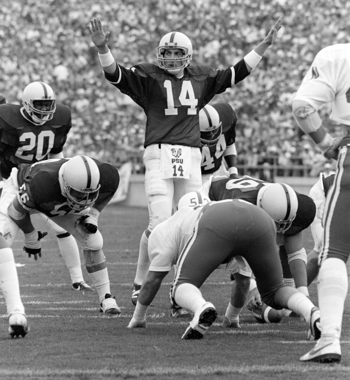Penn State quarterback Todd Blackledge guided Penn State to its first national championship in the 1983 Sugar Bowl, won the Davey O’Brien Award and came in sixth in the Heisman voting.