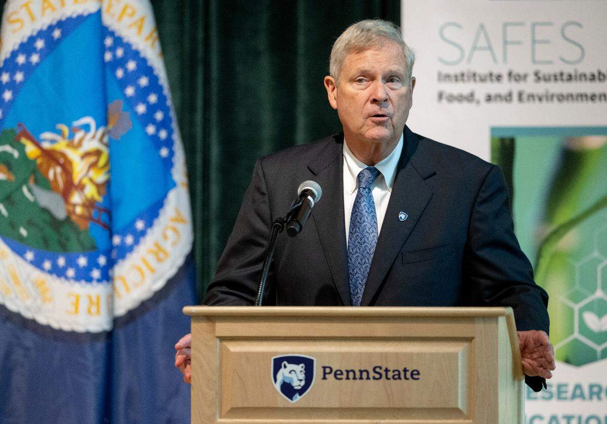 Agriculture Secretary Tom Vilsack visits Penn State to talk about climate-smart commodities on Wednesday, Sept. 14, 2022.