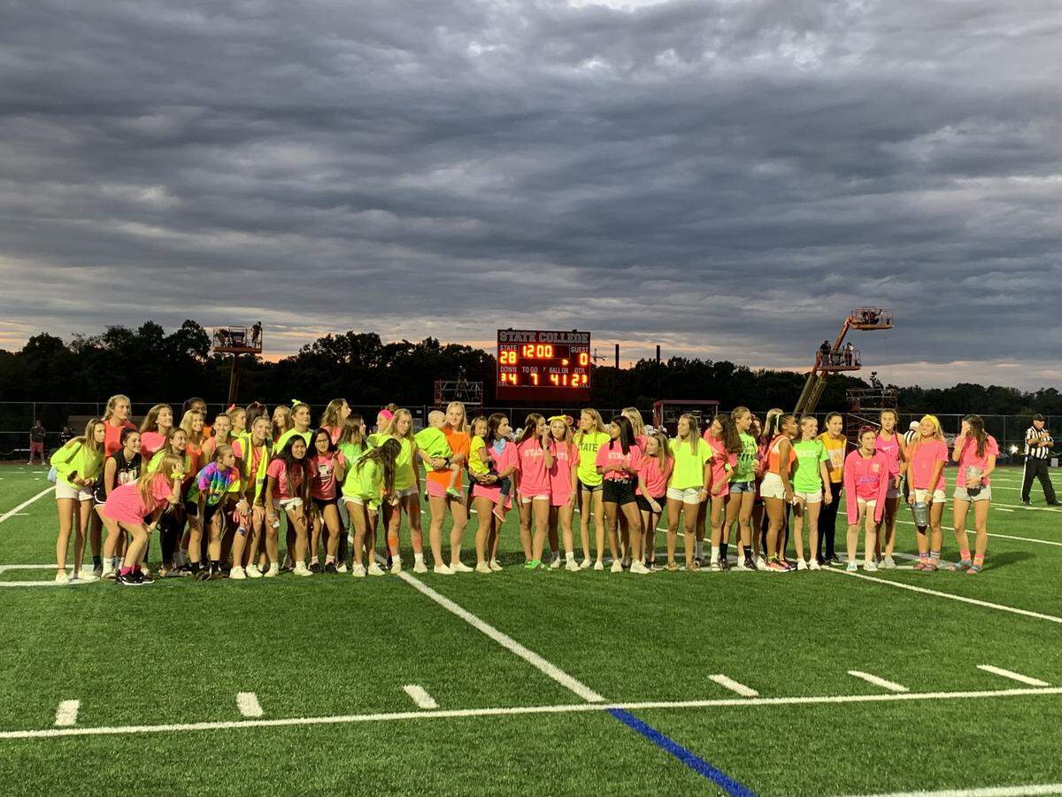 Jack Sylves, a local 4-year-old fighting cancer, was honored at a special #JackStrong football game at State College Area High School in September. The State High girls’ soccer team has taken Jack and his sister Marlowe under its wing this fall, hosting special events for the family and raising money.