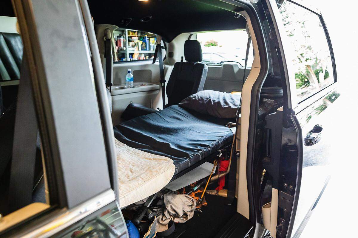 Luke Shultz’s chronic pain left him unable to drive, so his family set up a cot in the back of a minivan so he could lie down while someone else drove. He says cannabis has transformed his life: “I don’t have the science to back it up. I typically go by anecdotal evidence — myself included — that basically for real people it’s had real, positive effects.”
