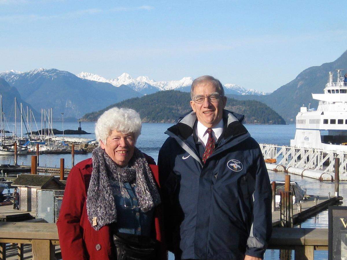 David Mazza's parents, Maralyn and the late Paul Mazza Jr., at the 2010 Winter Olympics in Vancouver, Canada. Because of their son's job, the couple had been to six Olympic Games around the world. 