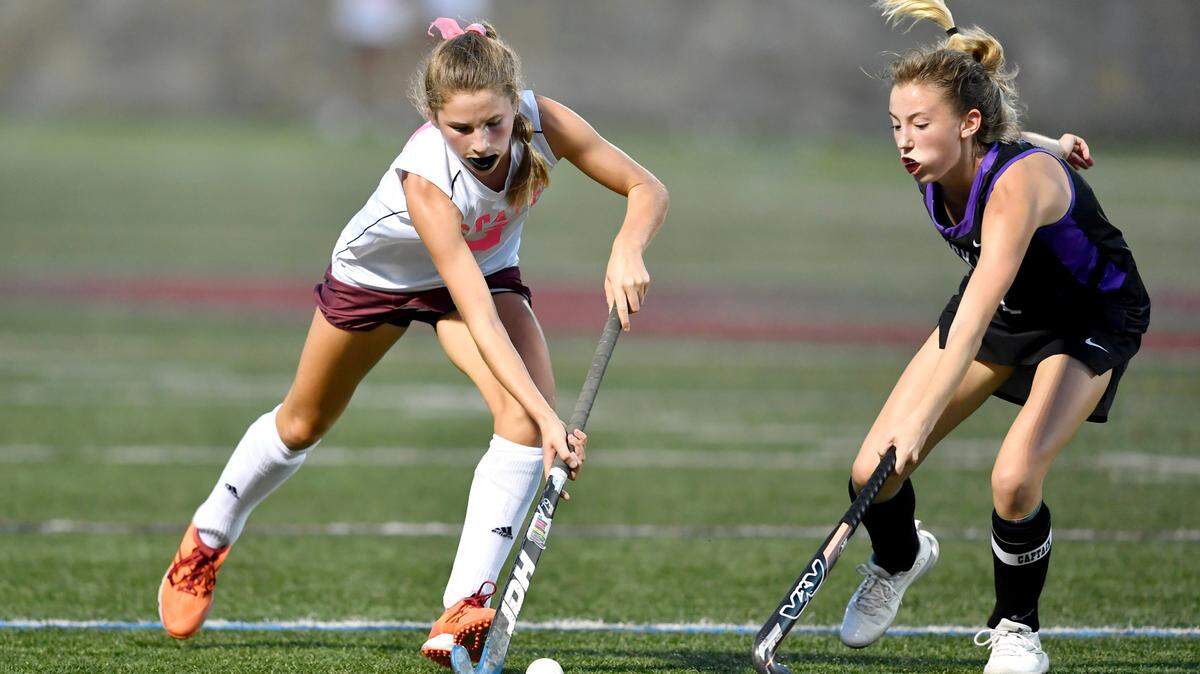 A Mifflin County defender can’t stop State College’s Sydney O’Donnell during the game on Wednesday, Oct. 6, 2021 at Memorial Field. State College won, 1-0.