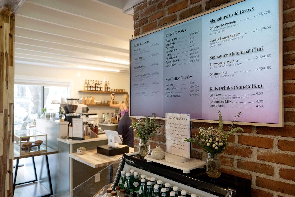 Inside the newly opened Eden Valley Coffee Company at 165 Elmwood Street on Wednesday, July 30, 2025.  