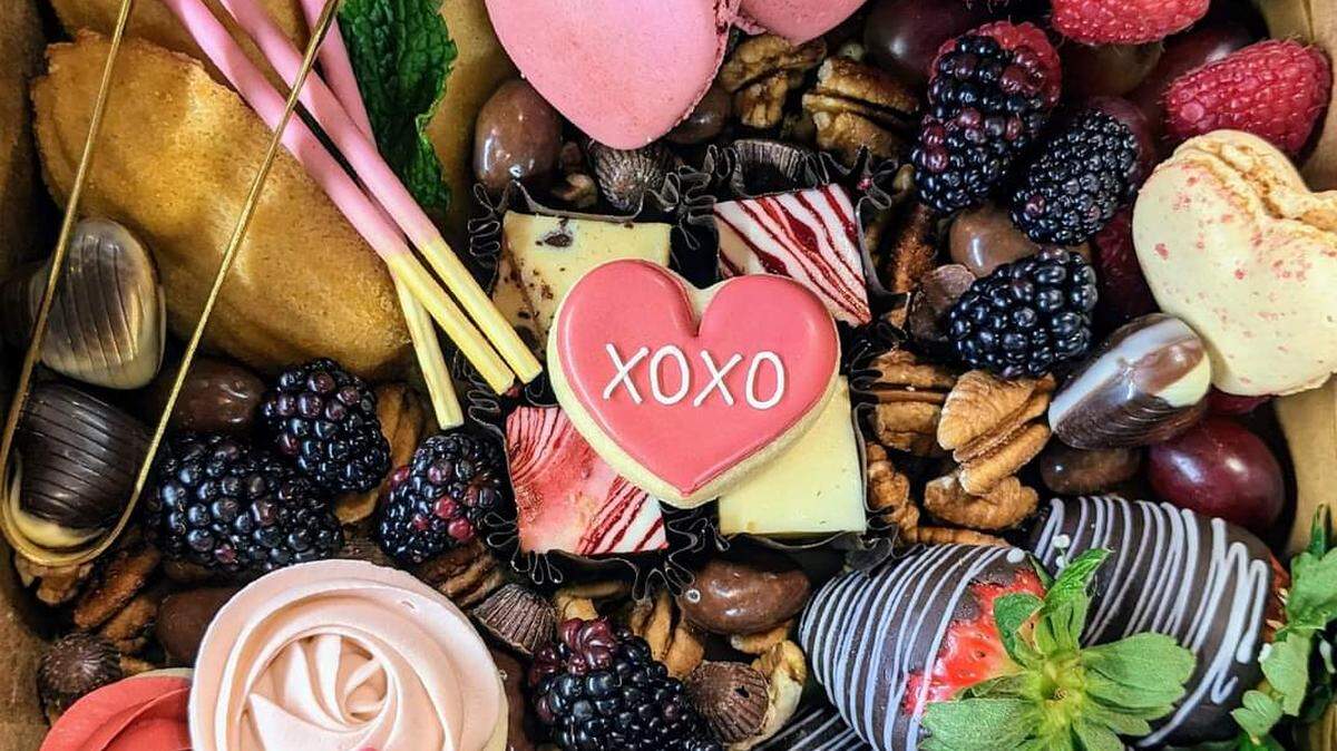 Local business Ahhmazing Graze offers dessert-themed Valentine’s Day boxes.