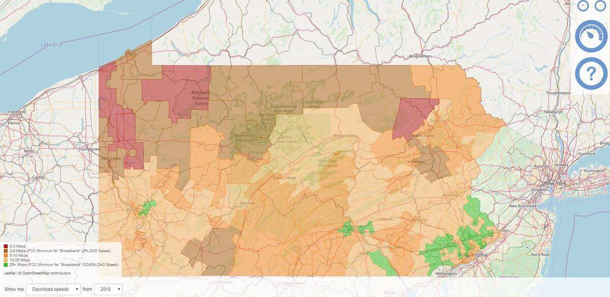 The “supermajority” of people in Pennsylvania are not getting broadband connectivity, according to researcher Sascha Meinrath.