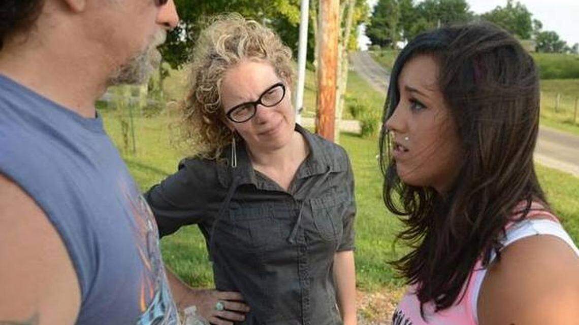 Pearl Gluck, a filmmaker and assistant professor of film and video at Penn State, works with James Gagne, Jr. (who plays Crowbar) and Regina Westerviller (who plays Neveah).
