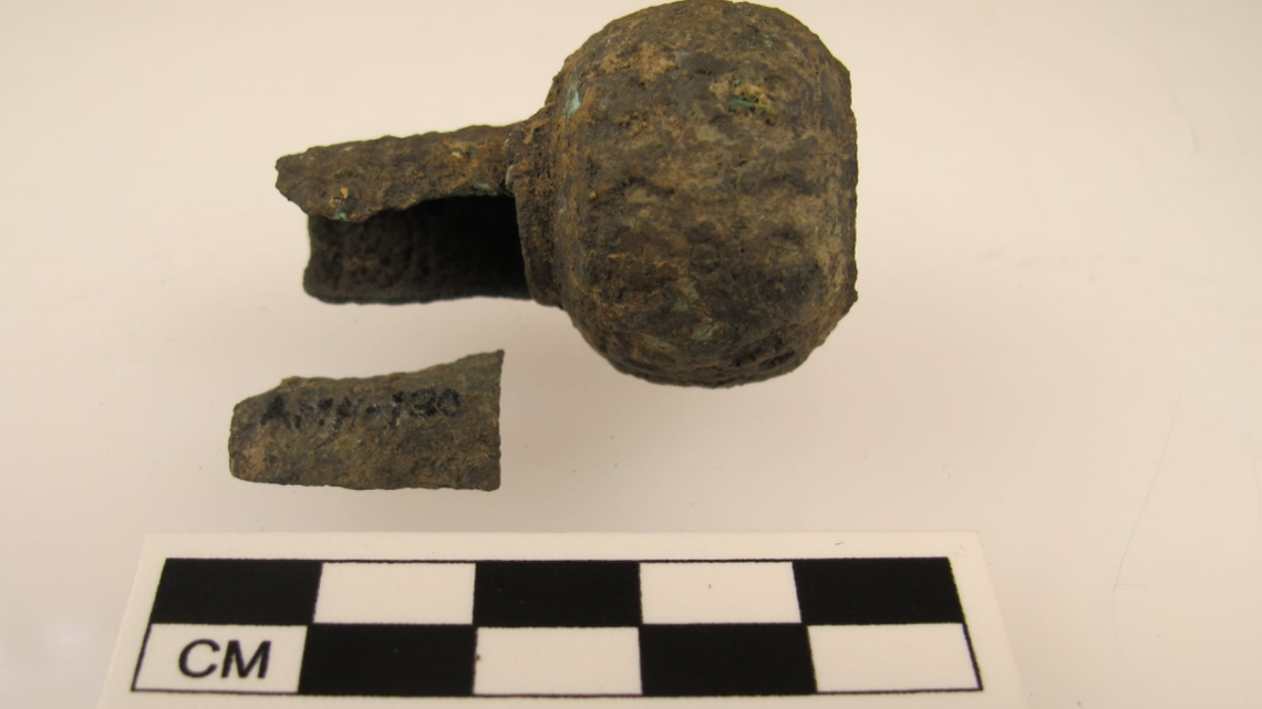 An odd copper artifact found at Boston’s African-American National Historic Site has stumped archaeologists. It predates 1855, experts say.
