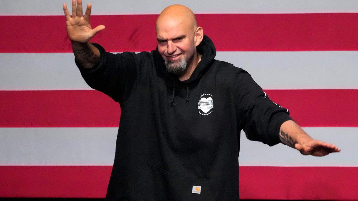 Pennsylvania Lt. Gov. John Fetterman, Democratic candidate for U.S. Senate from Pennsylvania, waves to supporters after addressing an election night party in Pittsburgh, Wednesday, Nov. 9, 2022.