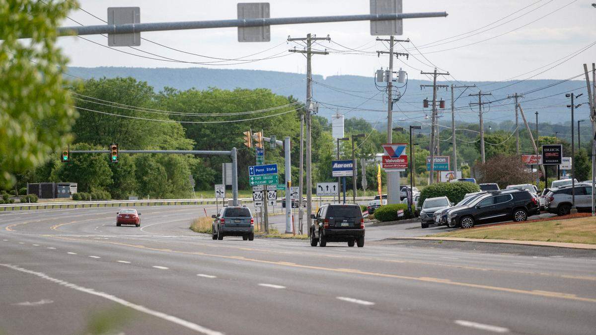 Traffic moves along the Benner Pike on Thursday, June 15, 2023.