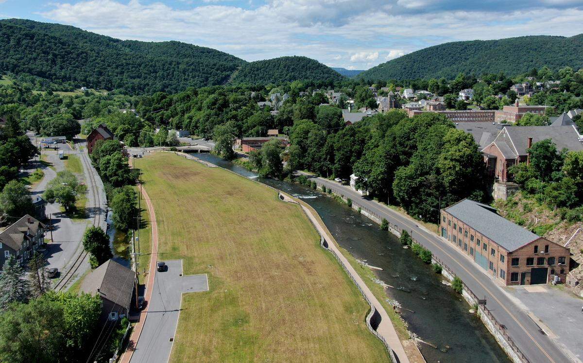 A view of the Talleyrand Park waterfront in Bellefonte on Monday, July 13, 2020.