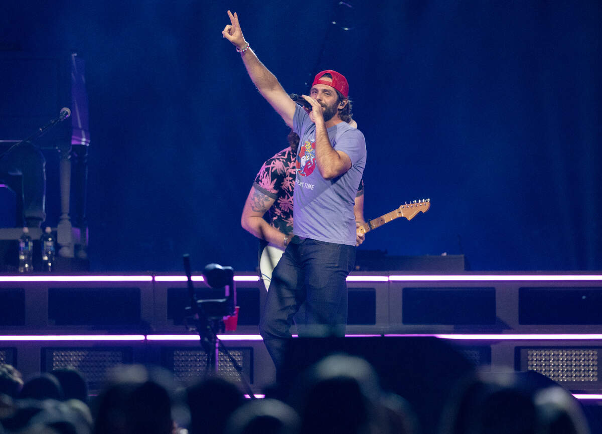 Thomas Rhett performs at the Bryce Jordan Center as part of his "Home Town Tour" on Friday.