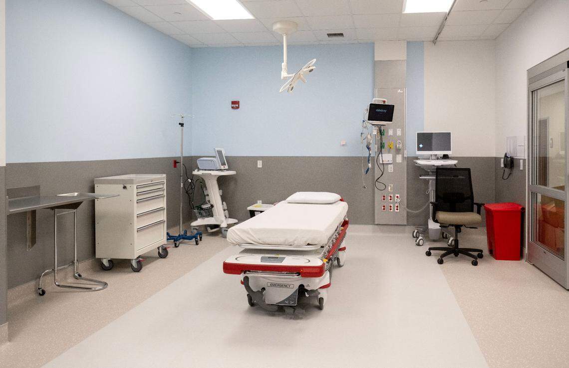 A trauma room in the emergency department at Penn Highlands State College on Thursday, June 6, 2024.