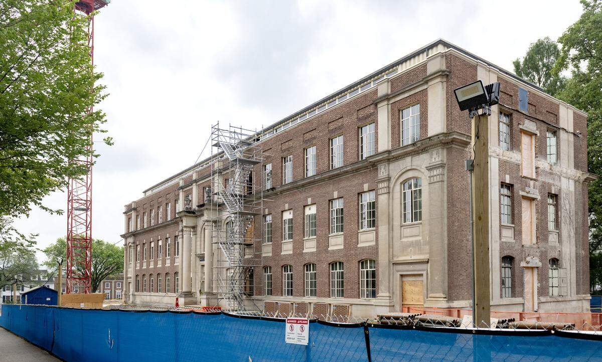 Renovations are underway at the Sackett Building on the Penn State campus on Wednesday, Aug. 6, 2025.  