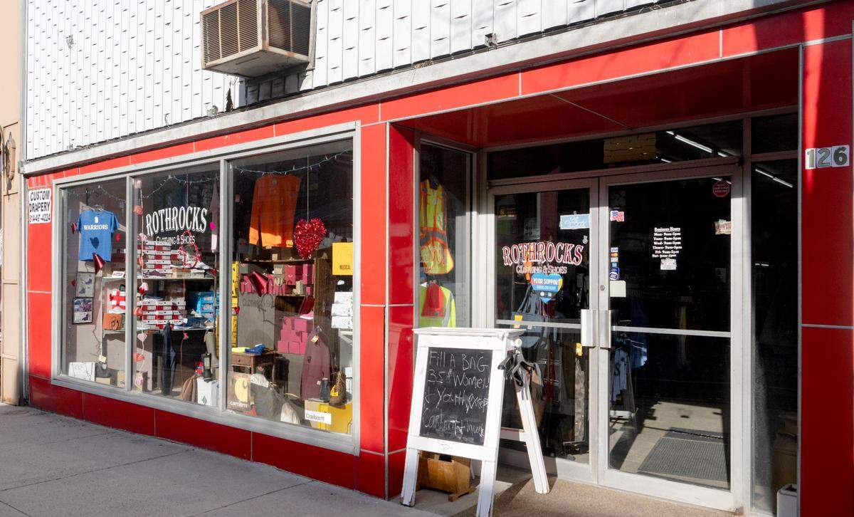 Rothrocks Clothing and Shoes on Front Street in Philipsburg on Feb. 8, 2023.