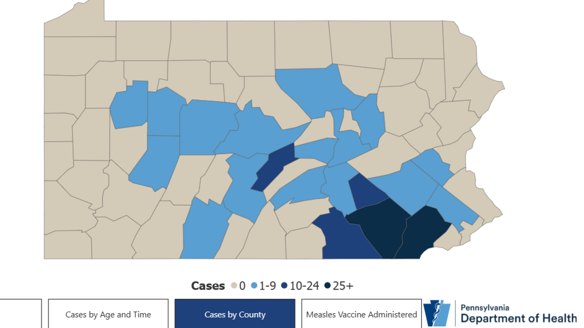 Measles cases increasing across Centre County, central PA. Here’s what to know