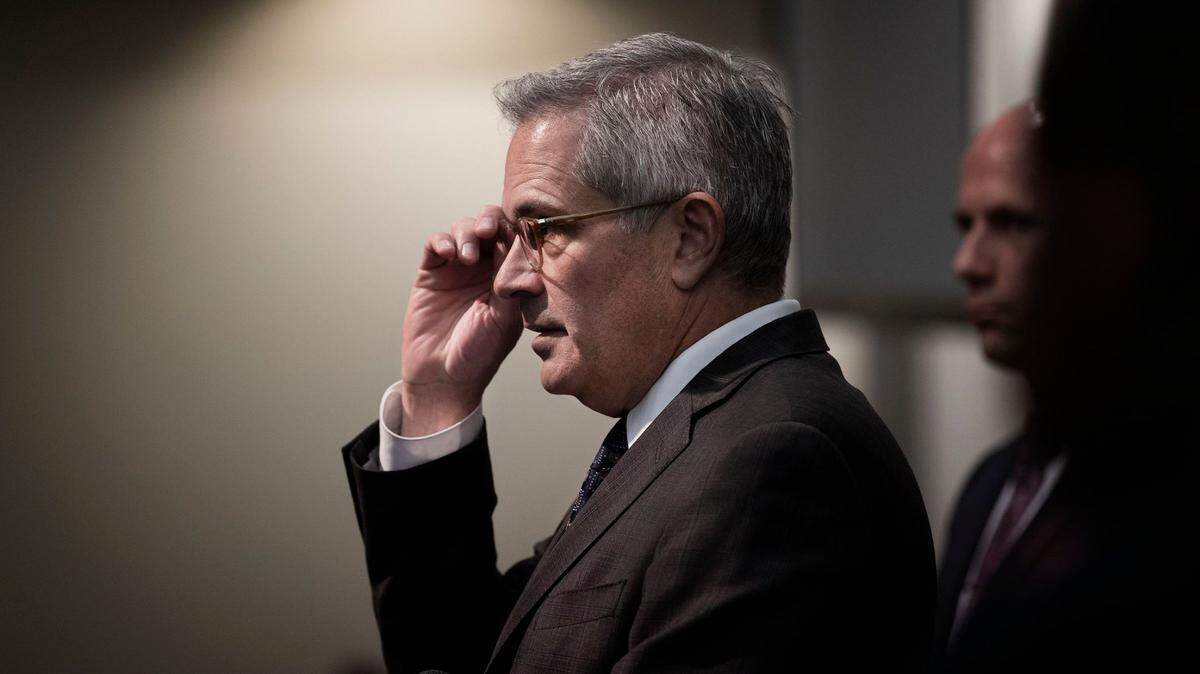 The office of DA Larry Krasner, pictured above, is set to try ex-officer Ryan Pownall for fatally shooting David Jones, a 30-year-old unarmed man, as Jones ran from a traffic stop.