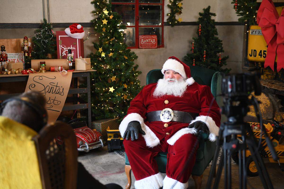 Allen Smith inside of his garage, which he turns into Santa’s Workshop for the holiday season.