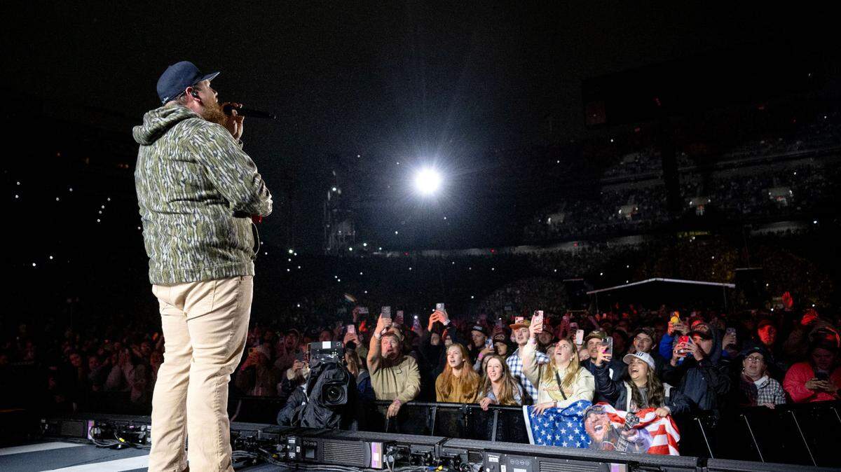 Luke Combs performs at Beaver Stadium for more than 70,000 fans on his Growin’ Up and Gettin’ Old tour on Saturday, April 27, 2024.