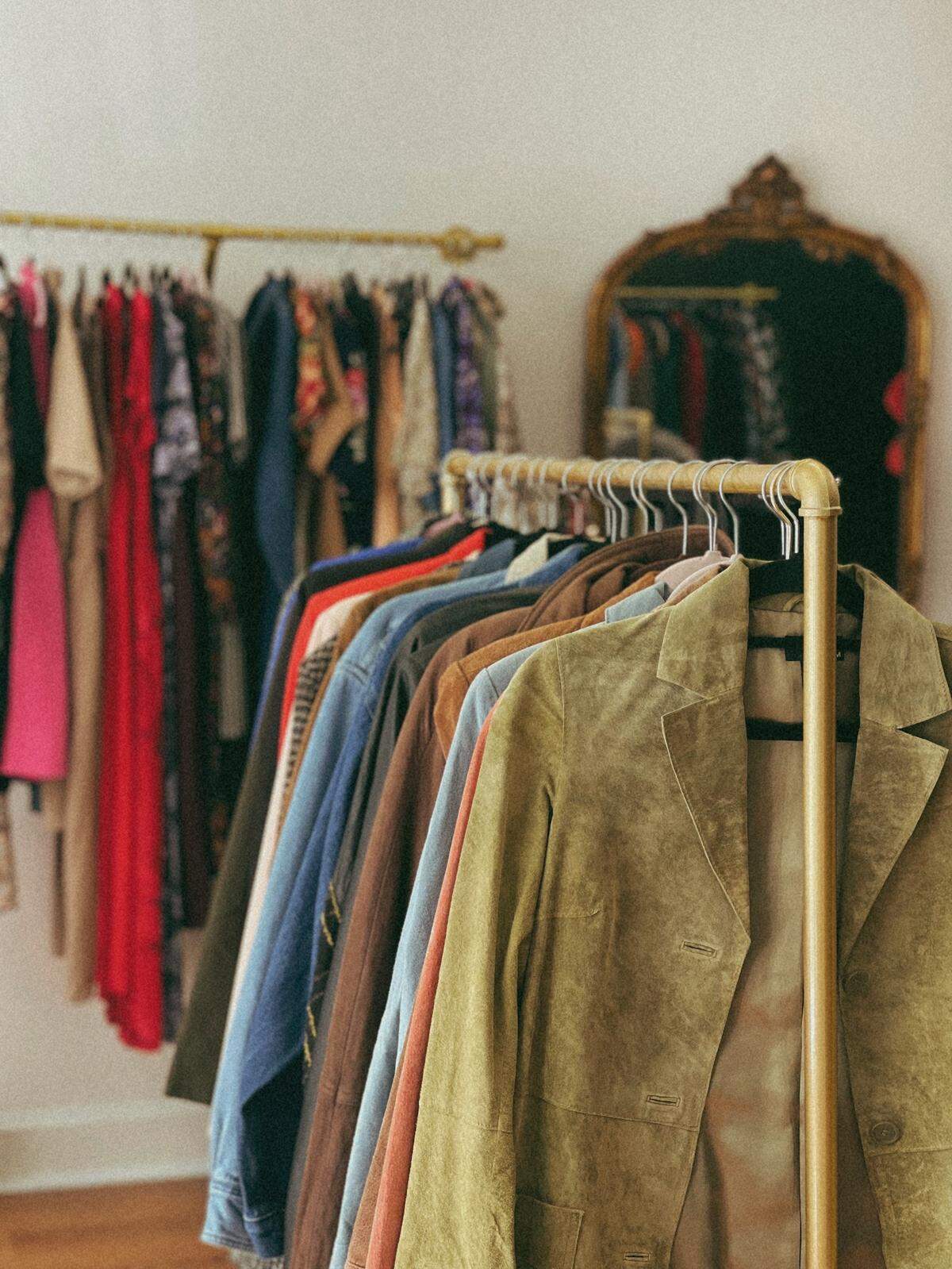 Racks of clothes at the new retro clothing boutique Shae Nouveau, 141 W. High St., in Bellefonte.
