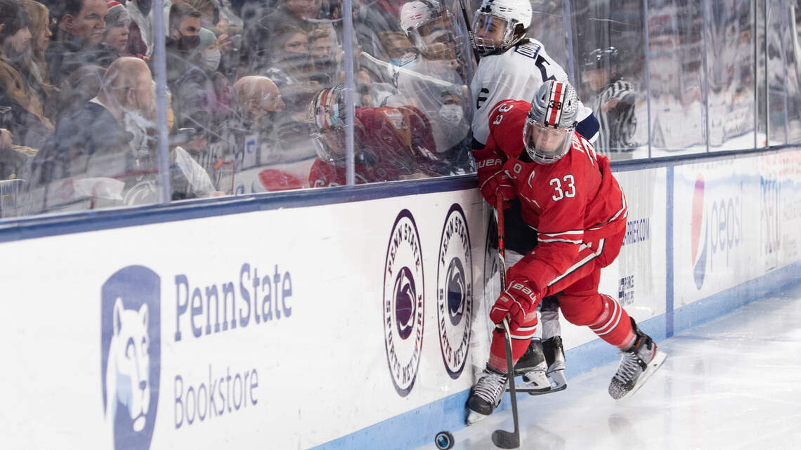 Penn State men’s ice hockey stumped by No. 12 Ohio State goalie Jakub Dobeš, shut out 6-0