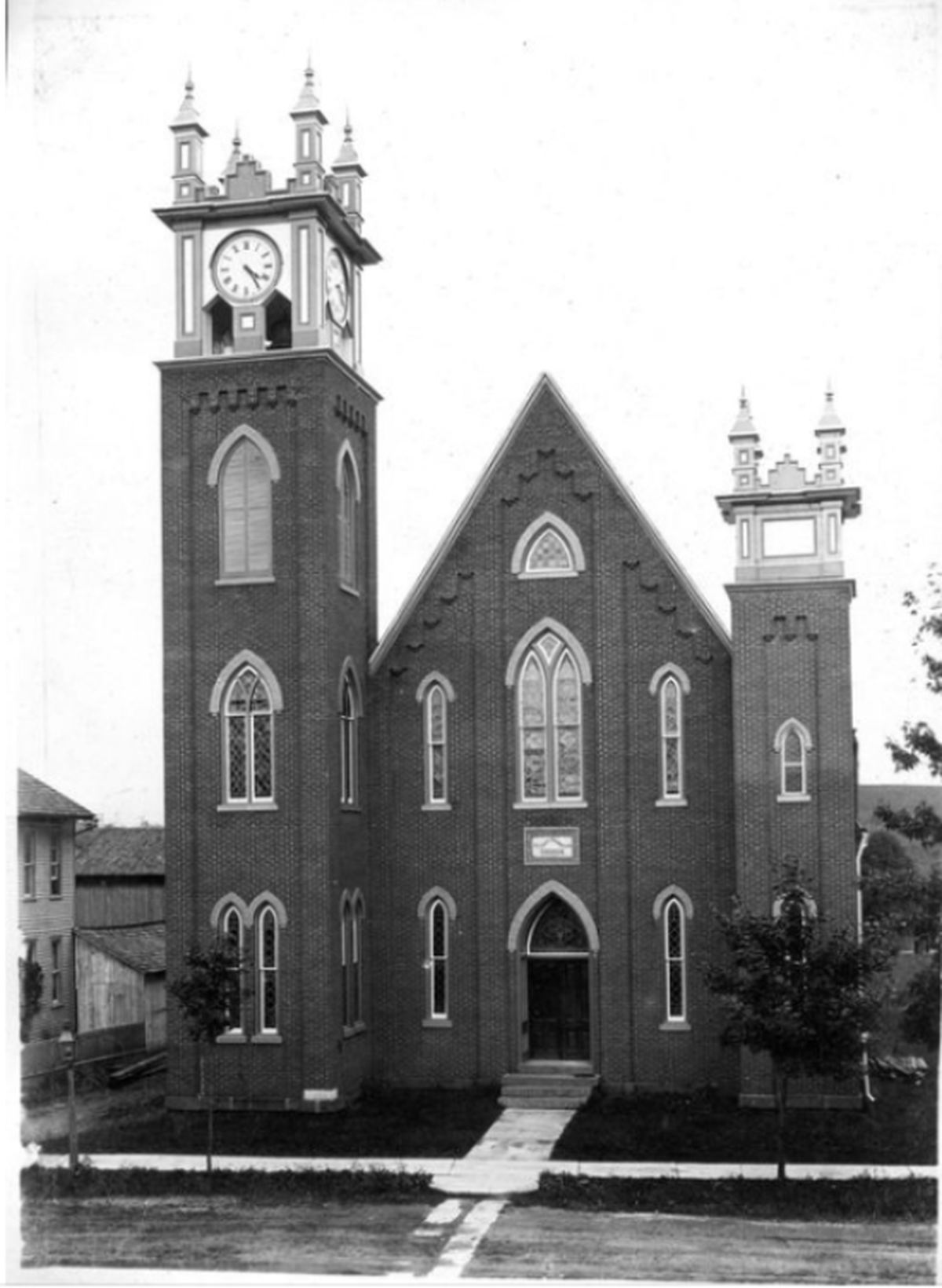 A photo of the Millheim town clock and its tower at the St. John’s Methodist Church, now Penns Valley’s Calvary Church. Provided by Robert Zeigler.