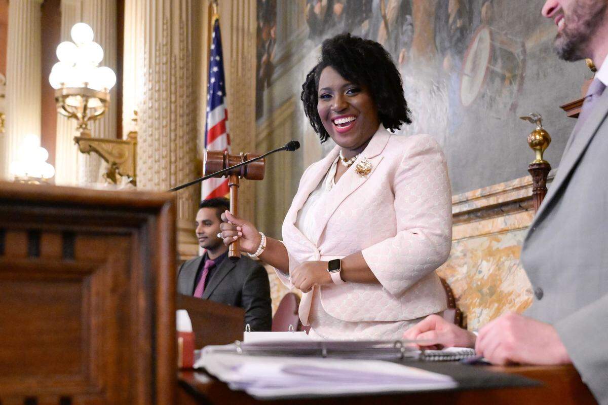 Philadelphia’s Joanna McClinton now leads the state House Democratic caucus, which passed new rules this year.