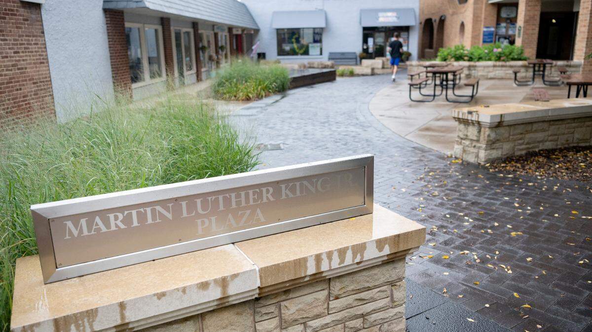 The Martin Luther King Jr. Plaza on Fraser Street in downtown State College on Tuesday, Aug. 23, 2022.